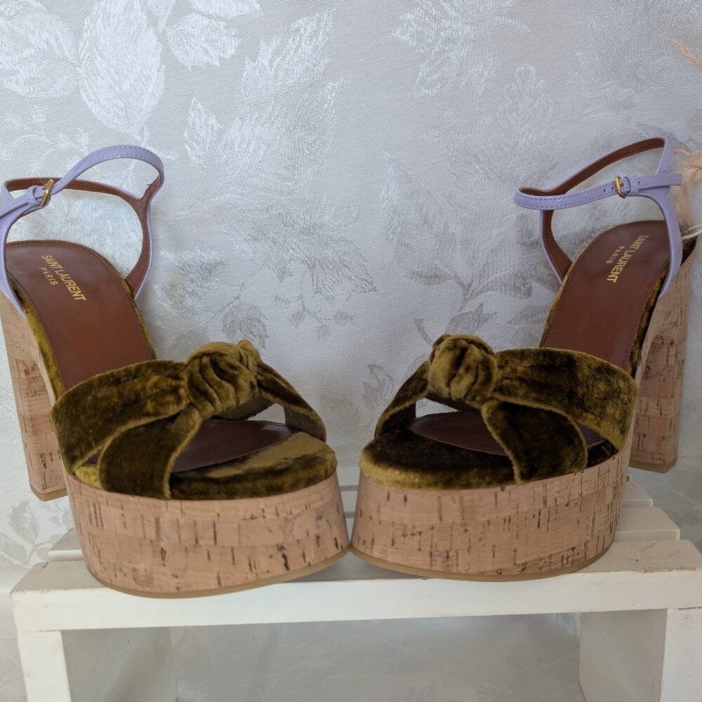 Saint Laurent Bianca St. Heaven Knot Platform Sandal BRAND NEW 42EU/11US - Picture 2 of 7